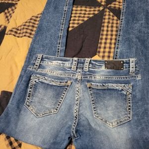 Womens Buckle Black Jeans size 27x34